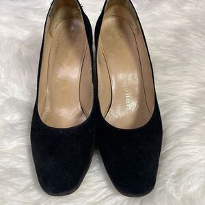 Andrew Geller Shoes Black Velvet Pumps Size 6 1/2B, Vintage